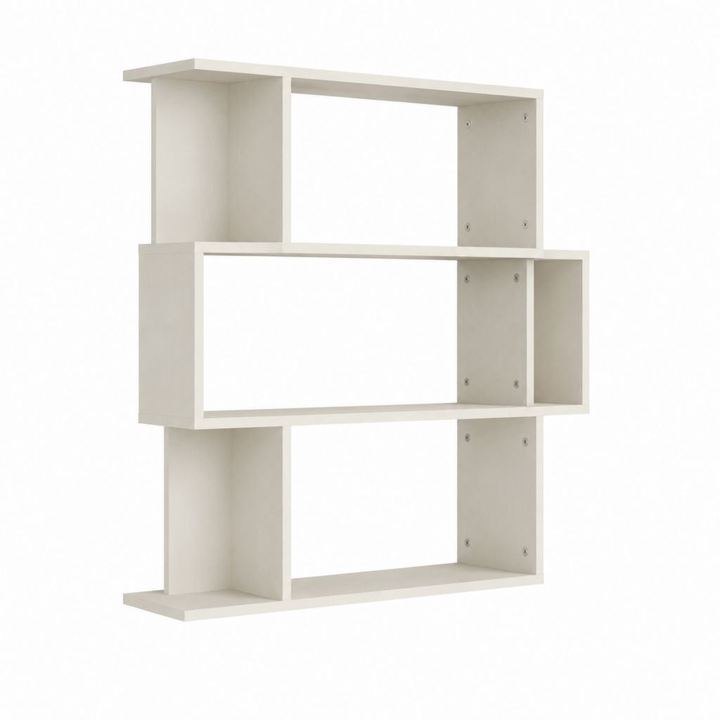 Bücherregal Weiß aus Spanplatte rechteckig 80 x 19 x 80 cm