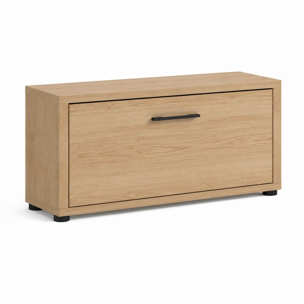 Bettbank mit Stauraum Eiche-Optik Spanplatte rechteckig 100 x 40 x 55 cm