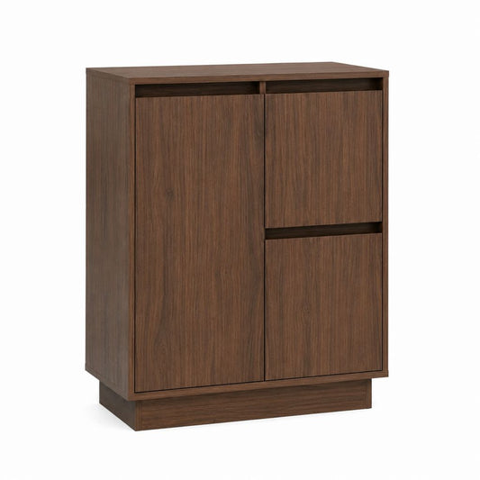 Sideboard Walnussoptik Spanplatte rechteckig 80 x 40 x 100 cm