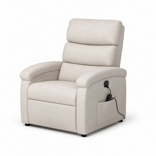 Elektrischer Relaxsessel Fernsehsessel Beige mit Polyesterbezug 88 x 93 x 105 cm